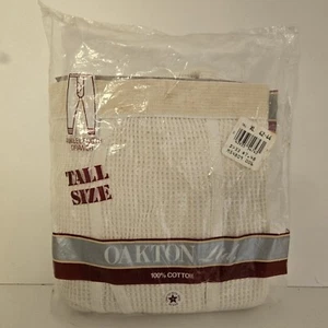 Vintage 80s Oakton Waffle Thermo Underwear Pants Long Johns XL (42-44) Tall NEU - Bild 1 von 4