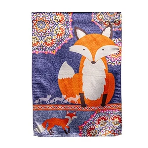 Fox in Fall 14LU12032 Evergreen LUSTRE Garden Flag 12.5” x 18” - Picture 1 of 2