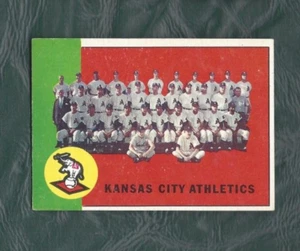 Tarjeta de béisbol 1963 Topps #397 Team, Kansas City Athletics A's en muy buen estado+ - Imagen 1 de 2