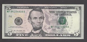 $5 FEDERAL RESERVE NOTE 2013, ATLANTA (MF94154808B), UNC - Picture 1 of 2