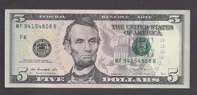 $5 FEDERAL RESERVE NOTE 2013, ATLANTA (MF94154808B), UNC - Image 1 of 2