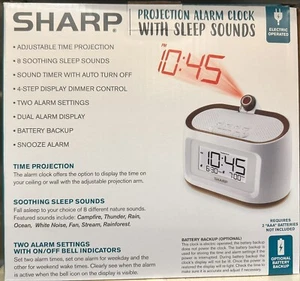 Sharp Projection Alarm Clock with Soothing Nature Sounds, SPC585 - Picture 1 of 3