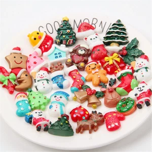 20x Christmas Gift Resin Flatback Slime Charms for Ornament Scrapbook DIY Crafts - Picture 1 of 6