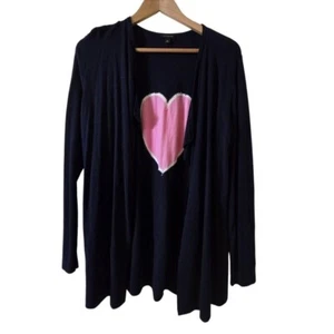 Talbots Strickjacke Pullover rosa Herz dunkelblau Langarm Strick Gr. M - Bild 1 von 5