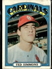 1972 Topps #154 Ted Simmons St. Louis Cardinals VG/EX