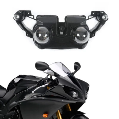 Black Front Headlamp for Yamaha YZF1000 R1 2009 2010 2011 Motorcycle Headlight Foto 1 de 4