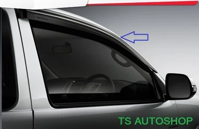 SIDE WEATHER GUARDS VISOR 2 DOOR TOYOTA HILUX VIGO CHAMP 2005-2013 GENUINE PARTS - Imagem 1 de 4