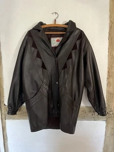 Vintage Men’s Real Leather Coat, Size XL - Picture 1 of 6
