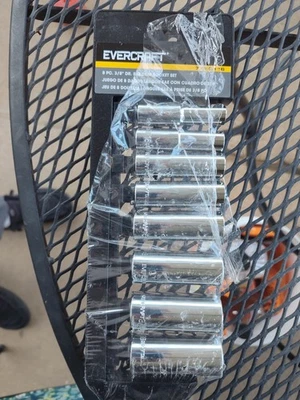 Evercraft 8pc 3/8 Dr SAE Deep Socket Set - Image 1 of 2