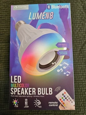 5 Lumen8 LED Light Bulbs 12W with Bluetooth Speaker Remote Control Color Changi - Image 1 of 2