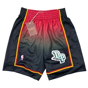 Mitchell & Ness Detroit Pistons '98 Red Black Basketball Shorts, Size Small NWT - Picture 1 of 4