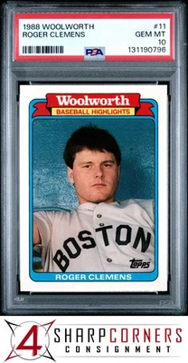 Woolworth #11 1988 Roger Clemens Red Sox PSA 10 Foto 1 de 3