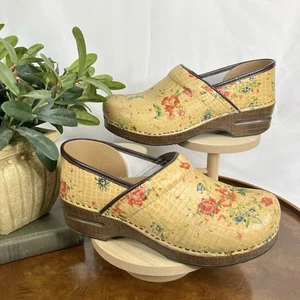 Dansko Professional Shoes Womens Size 40 US 10 - 10.5 Clogs Floral Cottagecore - Picture 1 of 12