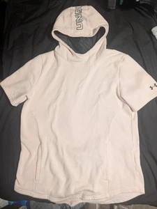 Damen Under Armour hellrosa Kurzarm Kapuzenpullover Gr. Medium - Bild 1 von 7