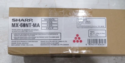 Sharp OEM New In Box MX-60NTMA Magenta Toner Cartridge - Image 1 of 4