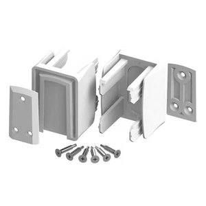 White Vinyl Fence Bracket Kit (2-Pack) - Picture 1 of 1