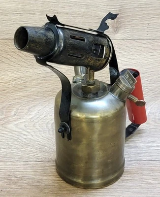 Antique Collectible Decors Soldering Tool Vintage Functional Brass Blow Torch. - Image 1 of 4