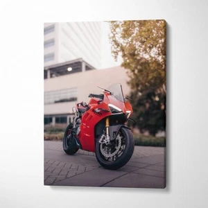 Ducati Panigale V4S High Resolution Museum Quality Vertical Motorcycle Canvas Pr - Picture 1 of 14