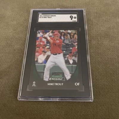 Bowman Chrome 2011 - Mike Trout #175 (RC) SGC 9 como nuevo... Kiiiid Foto 1 de 3