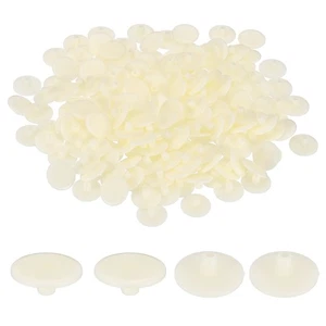 300Pcs Tappi Forati in Plastica 3x11mm, Copri Tappi a Vite Rotondi per Armadio, Bianco Crema - Foto 1 di 6