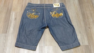 Apple Bottom Women's Jean Shorts Hip Hop Sequin Pockets Size 18 ~ EX+ Condition - Image 1 of 4