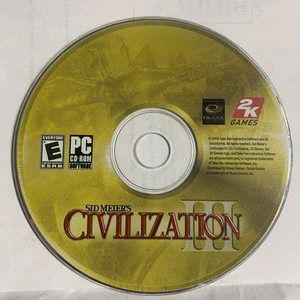 Sid Meier's Civilization III 3 PC Cd-Rom Rated E 2K Games 2005 Disc Only No Case - Picture 1 of 2