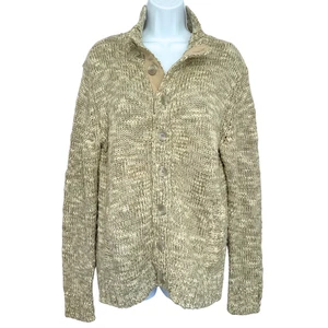 Calvin Klein Chunky Knit Cardigan Sweater Womens M Wool Mohair Cozy Fall Style - Picture 1 of 14