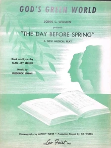 Partituras God's Green World The Day Before Spring Frederick Loewe Alan Lerner - Imagen 1 de 3