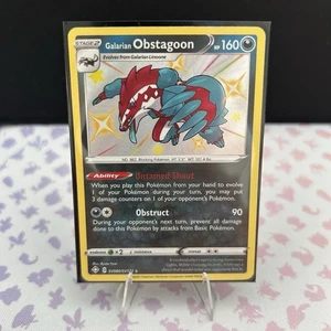 Pokemon Karte Galarian Obstagoon SV080/SV122 Shining Fates Shiny Vault Holo NM - Bild 1 von 3