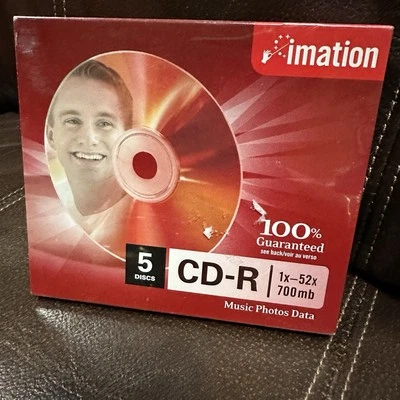 Imation 700MB 5 CD-R 5 Pack 1x-52x New Sealed - Image 1 of 2