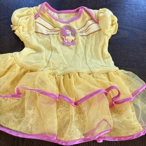 Infant Princess Halloween Costume Belle Dress 6-9 Months Disney Baby EUC - Picture 1 of 6