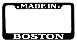 Black METAL License Plate Frame Made In Boston Auto Accessory 1142 - Foto 1 di 1