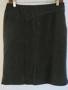 Falda elástica negra a rayas/puntos THE LIMITED talla 4 como nueva - Imagen 1 de 6