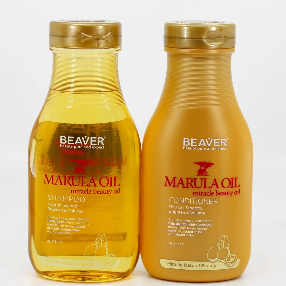BEAVER Marula Oil Shampoo & Conditioner 350ML/Miracle Beauty Oil (DUO) - Image 1 of 1