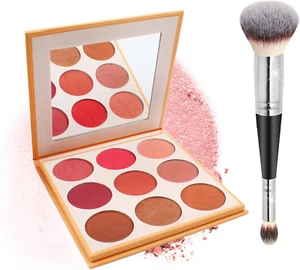 9 Colori Blush Contour Highlighter Palette, Tutto in uno Palette Trucco con Penn - Foto 1 di 9