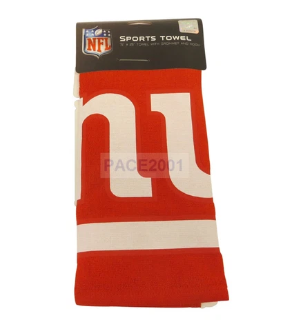 New York Giants colored 15" x 25" sports towel with grommet and hook Cover