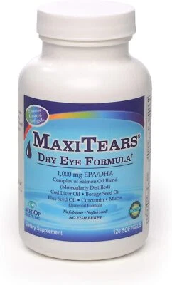 MaxiTears® Dry Eye Formula -1000mg EPA/DHA, Softgels 120ct (EXP 4-2026) - Image 1 of 4