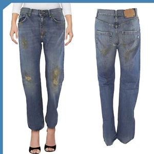 Dondup Standart Damen Jeans Blau Denim Straight Leg Straight Größe 39 W25 Small - Bild 1 von 10
