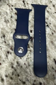 OEM Genuine Original Apple Watch Sport Band 42/44mm 45mm - Midnight Blue M/L - Picture 1 of 4