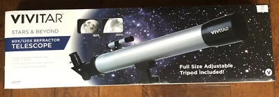 Vivitar 60x/120x 50600 telescope Vivitar TEL-50600 50mm Refractor Telescope New - Image 1 of 4