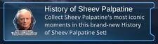 TOPPS STAR WARS CARD TRADER HISTORY OF SHEEV PALPATINE RARE + UNCOMMON SET