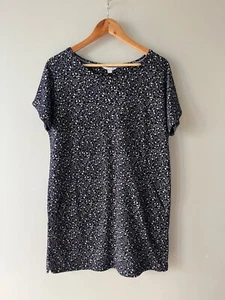 White Stuff Knitted Shift Dress UK 12 Navy Patterned Casual Short EU 40 (22e) - Picture 1 of 9