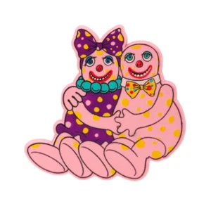 Mr Blobby Pin Brooch- Cuddling Blobby's - Picture 1 of 1