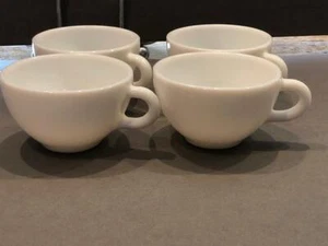 ANCHOR HOCKING ANCORACHORWARE set/4 TAZZA TAZZA VETRO LATTE RISTORANTE MERCE TAZZA 917 - Foto 1 di 4