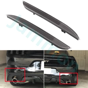 2Pcs Black Smoked Lens Rear Bumper Reflector Lenses For 2015-2017 Ford Mustang - Picture 1 of 11