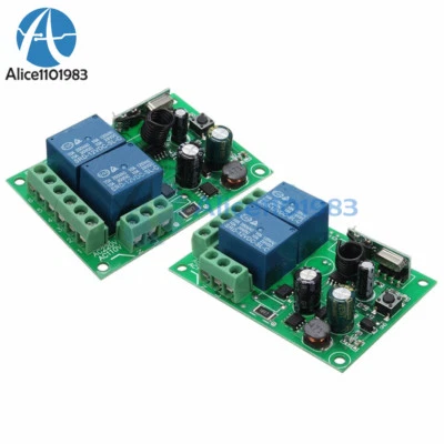 AC 220V 433MHz 2CH Channel Wireless RF Relay Remote Control Switch Receiver 10A - Image 1 of 4