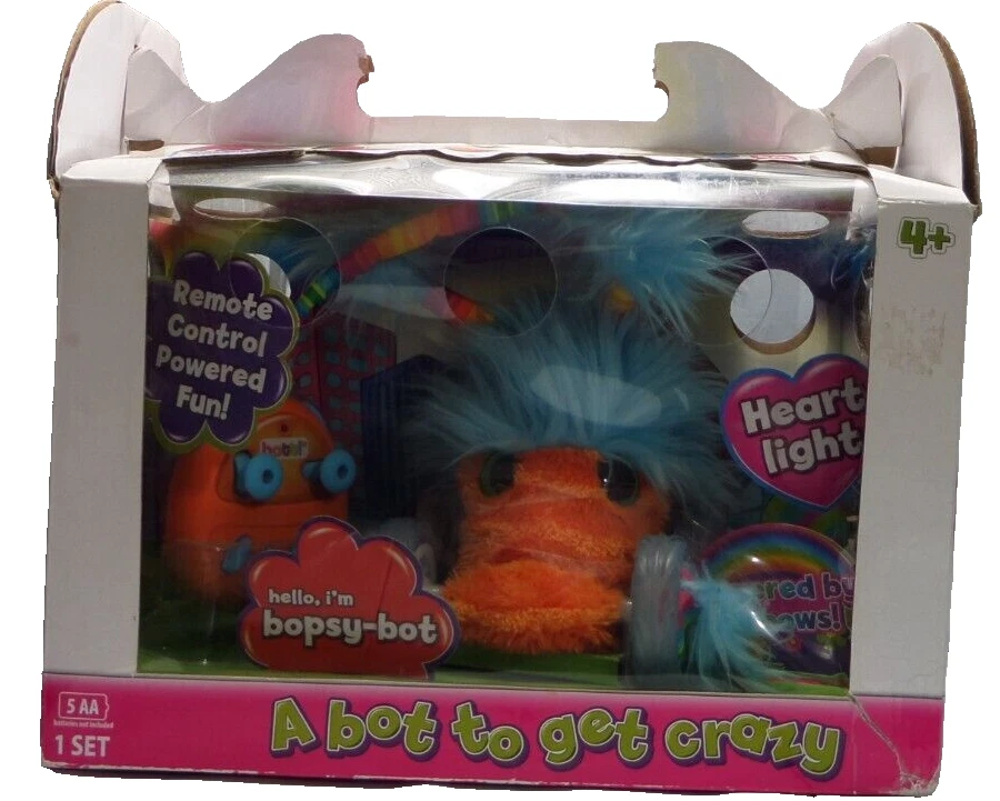 Botti Bopsy Orange & Blue R/C Robot Girl Bot Remote Control Plush Pal-NIOB - Image 1 of 4