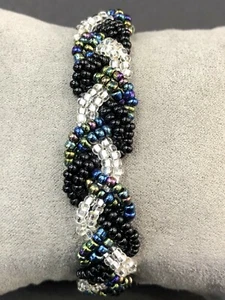 Artisan Hand Beaded Mayan Bracelet single strand stones Made in Guatemala 026 - Picture 1 of 4