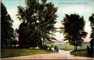 Postkarte Columbus Ohio Franklin Park Bäume Antik Automobil 1911 - Bild 1 von 2