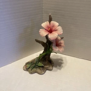 Capodimonte Fiori Rosa su Stelo, Savastano Gricci,Made In Italy,MCM Vintage - Foto 1 di 8